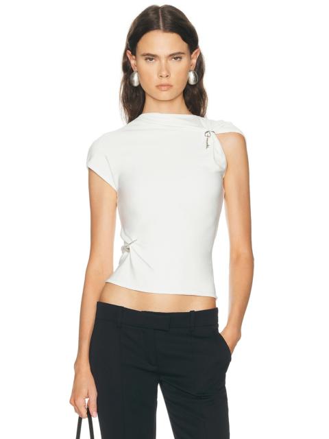 GRACE LING Relic Charms Mock Neck Top