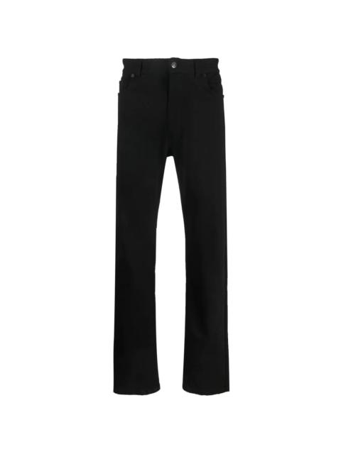 embroidered-logo cotton trousers