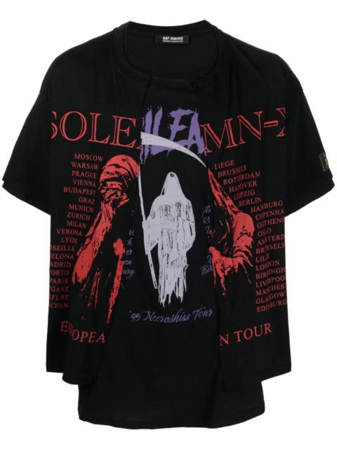 Raf Simons graphic-print layered T-shirt
