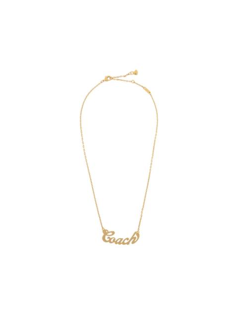 COACH heart detail necklace