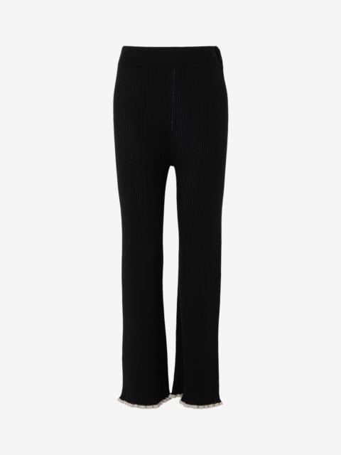 Ribbed knit trousers