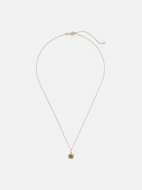 STONE AND STRAND Kensington 14kt gold necklace with peridot