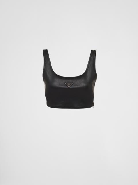 Prada Stretch nappa leather top