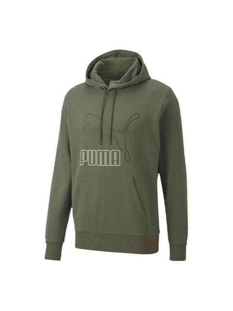 PUMA Classics Essentials Big Logo Hoodie 'Green' 599300-64