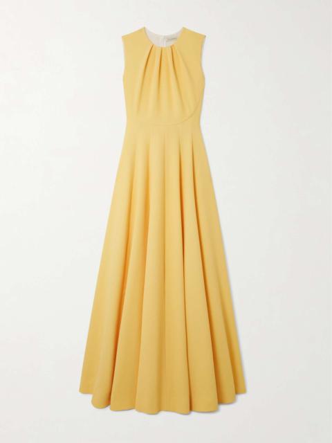 Marlease pleated stretch-crepe gown