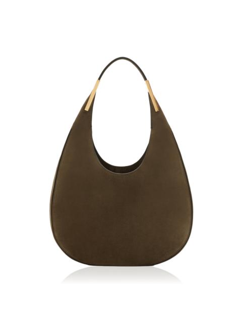 SAVETTE The Small Florence Suede Hobo Bag brown