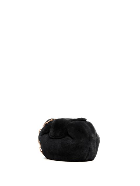 GABRIELA HEARST Soft Demi Clutch In Black Shearling