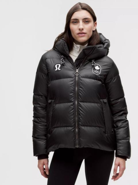 lululemon Team Canada Women's Wunder Puff Large-Hood Jacket Shine *COC Logo