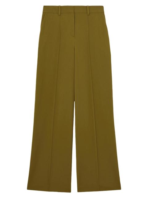 REISS Women's Luisa Wide-Leg Pintuck Trousers - Green
