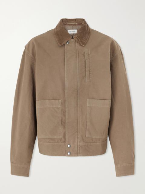 Dries Van Noten Corduroy-Trimmed Cotton-Canvas Jacket
