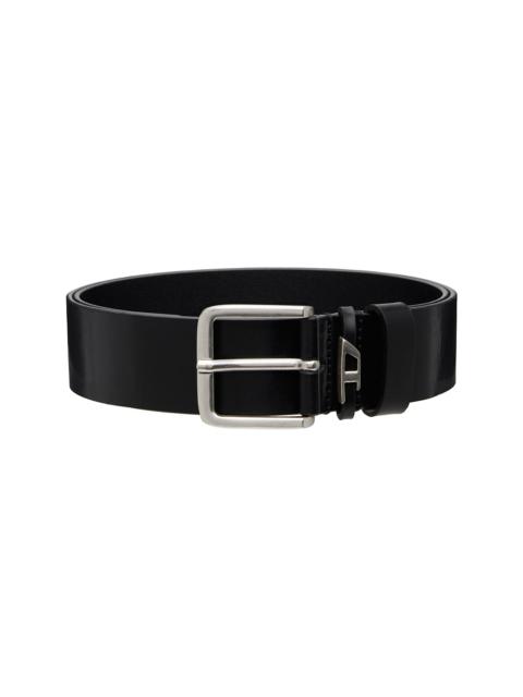 Diesel Black 4cm Crinkle Leather Belt