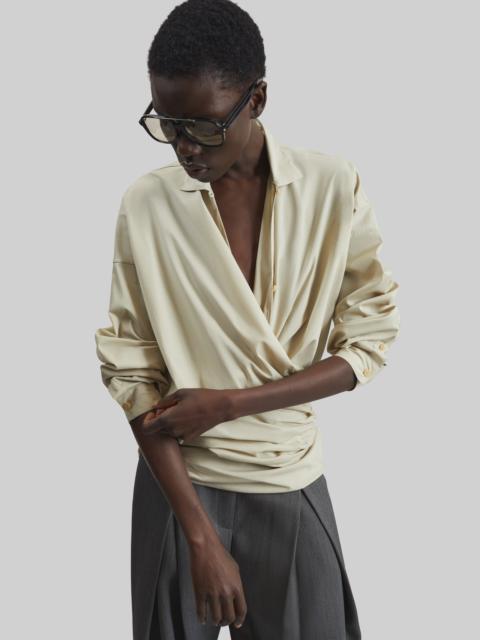 DARKPARK Darkpark Romy Light Cotton Popeline Drap Shirt - Beige