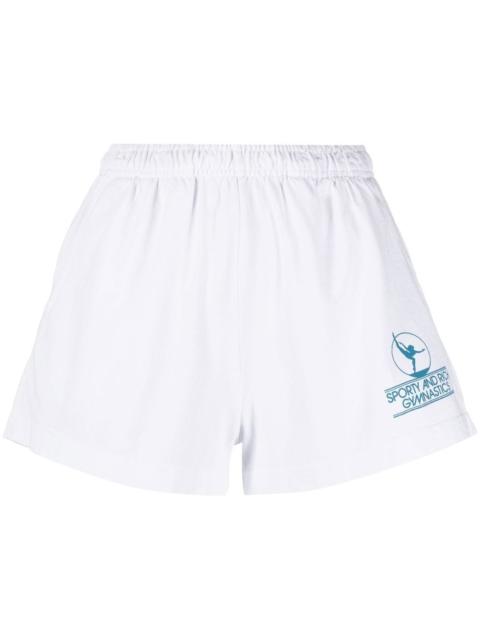 Sporty & Rich Gymnastics logo-print shorts