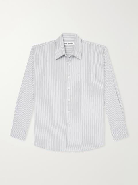 Our Legacy Above Striped Cotton-Poplin Shirt