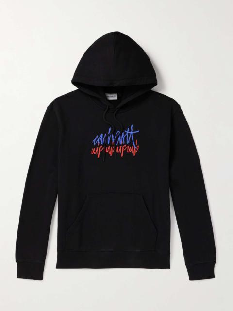 Carhartt Stereo Logo-Print Cotton-Jersey Hoodie