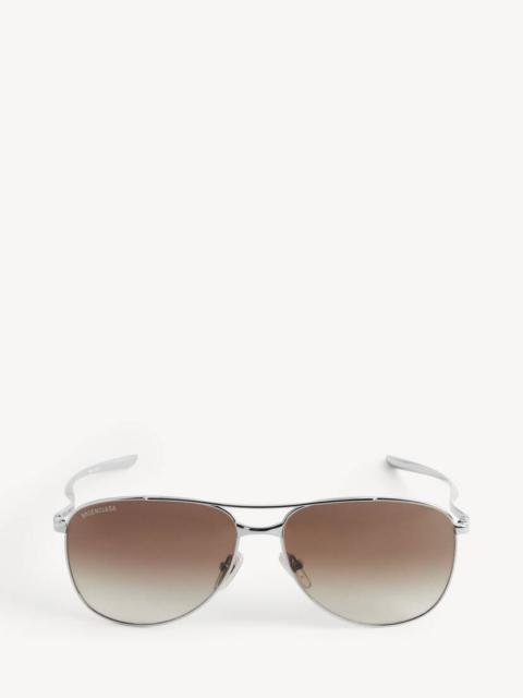 BALENCIAGA Men's Monday Pilot Sunglasses in Light Ruthenium