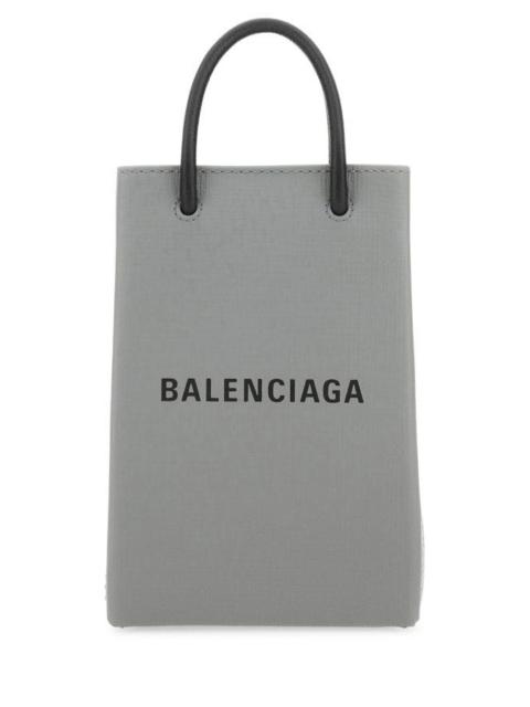 BALENCIAGA Grey leather phone case