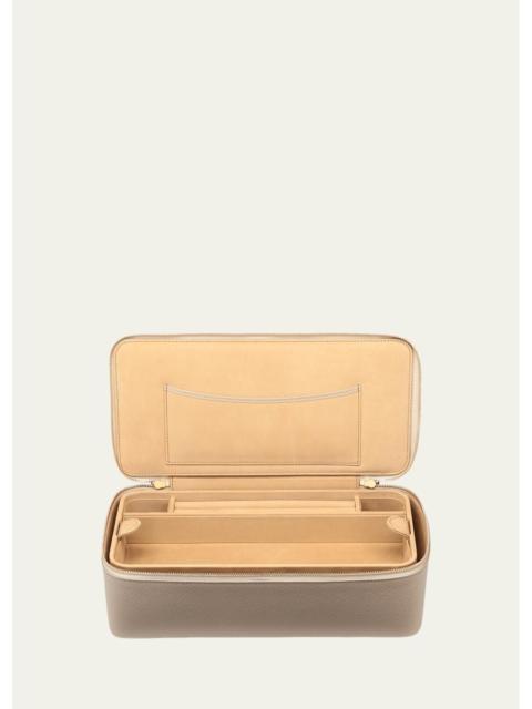 Smythson Panama Leather Travel Jewelry Case