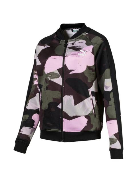 PUMA camouflage-print full-zip sweatshirt