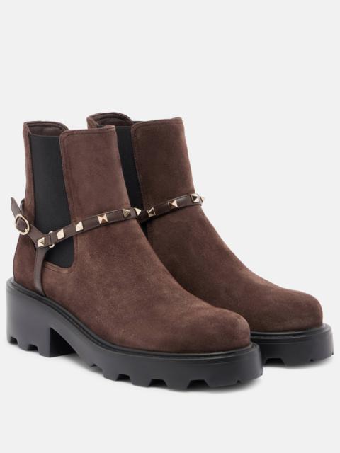 Valentino Beatle Rockstud suede Chelsea boots