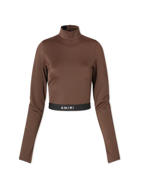 AMIRI AMIRI Long Sleeve Mock Neck Crop Top
