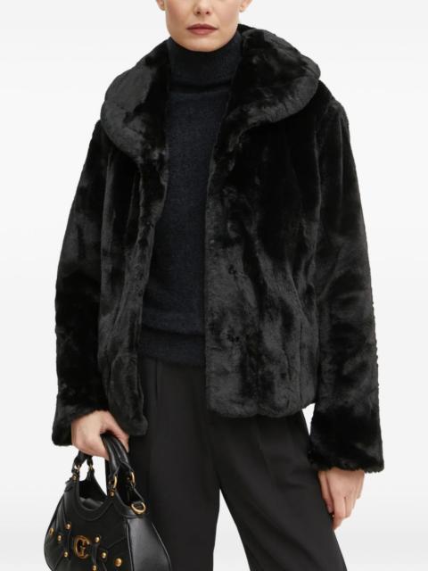 GUESS USA shawl-collar faux-fur jacket