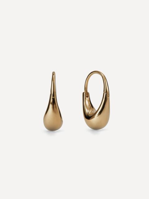 Otiumberg 14ct Gold Plated Vermeil Silver Roscida Drop Hoop Earrings