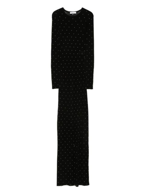 rabanne bead-embellished long-sleeve maxi dress