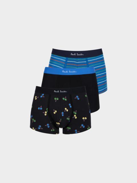 Paul Smith Men's Cherry Mixed 3-Pack Boxer Briefs