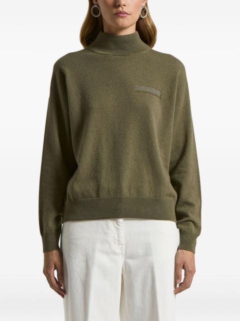 PESERICO high-neck embellished sweater