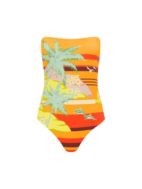 ALÉMAIS Palm Island Strapless One Piece