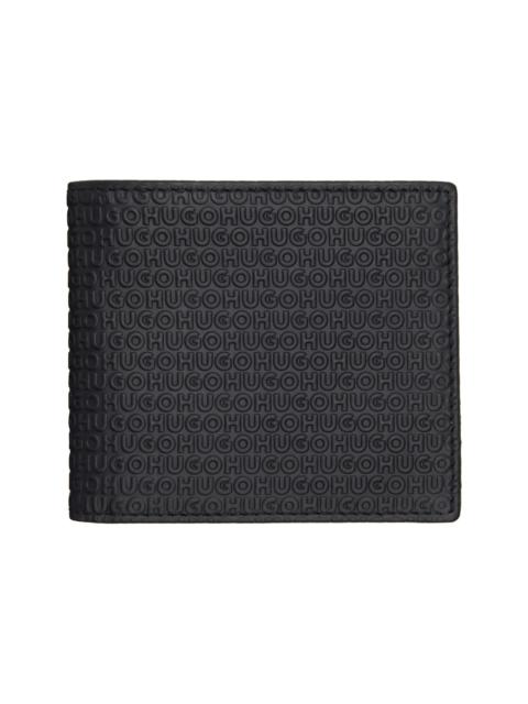 HUGO Black Embossed Logo Wallet