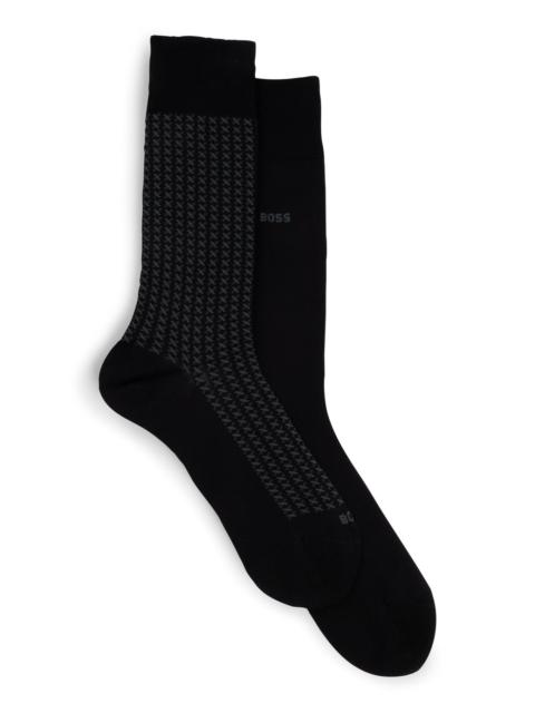BOSS TWO-PACK OF REGULAR-LENGTH SOCKS WITH MERCERIZED FINISH