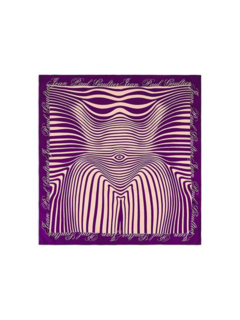 Jean Paul Gaultier striped-pattern scarf