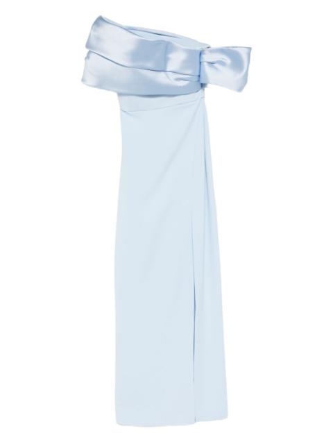 SOLACE LONDON draped off-shoulder dress