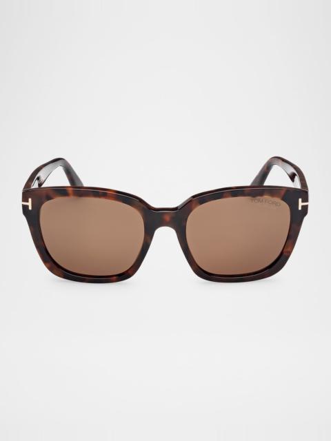 TOM FORD Haylay Acetate Rectangle Sunglasses