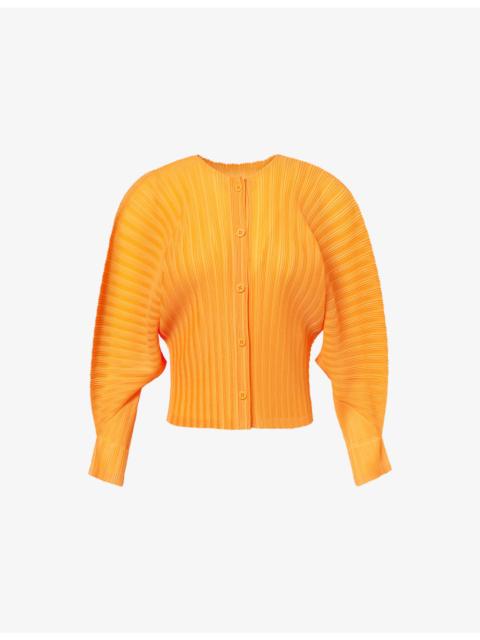 Pleats Please Issey Miyake Monthly Colours Long-Sleeve Knitted Cardigan