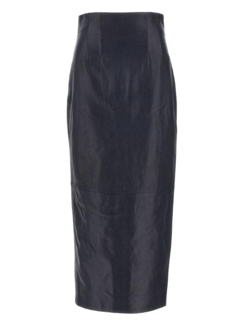 KHAITE leather pencil skirt