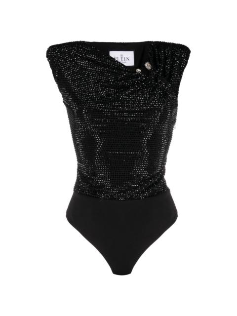 crystal-embellished bodysuit