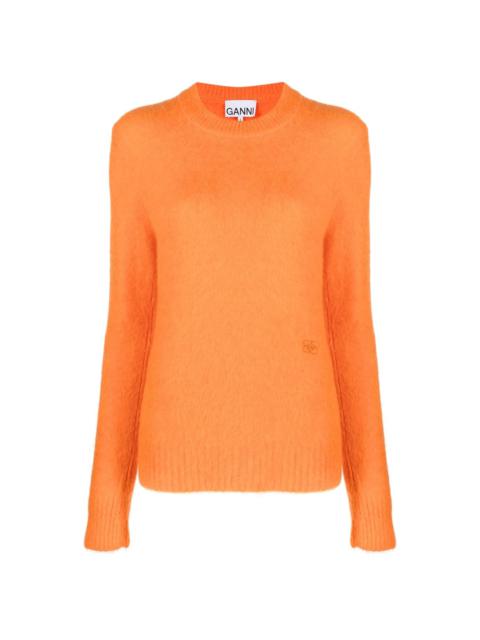GANNI long-sleeved knitted jumper