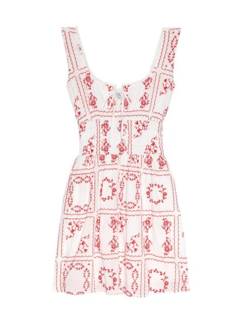 Rails Women's Cosette Embroidered Cotton Mini Dress - Ivory Red Handkerchief