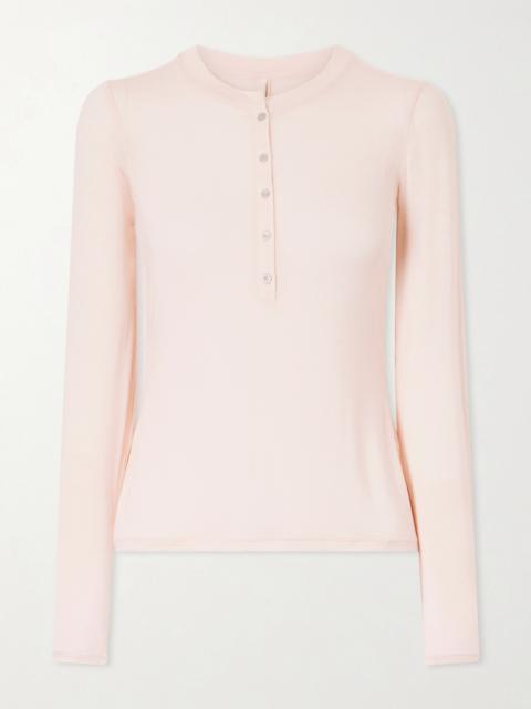 SKIMS Sheer Modal-blend Henley Top