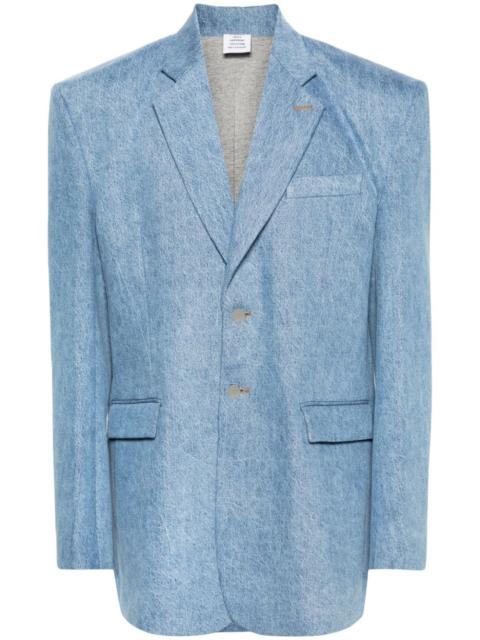 VETEMENTS single-breasted denim blazer