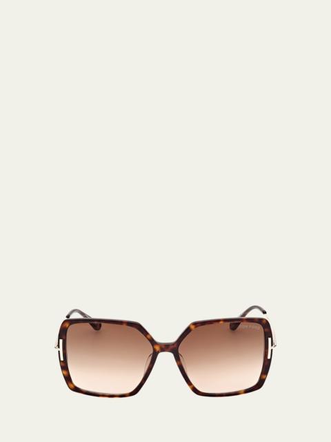 TOM FORD Joanna Mixed-Media Butterfly Sunglasses