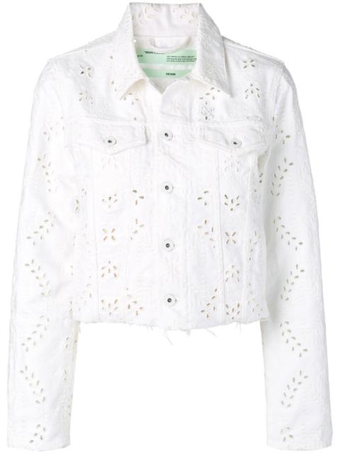 Off-White broderie anglaise denim 재킷