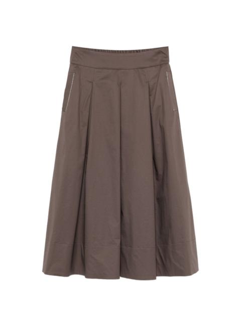 PESERICO pleated A-line midi skirt
