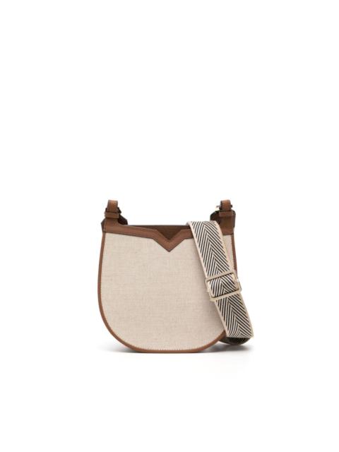 Valextra Weekend Hobo canvas crossbody bag