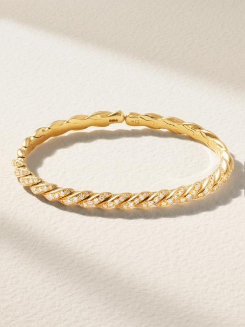 DAVID YURMAN Pavéflex 18-karat Gold Diamond Bracelet