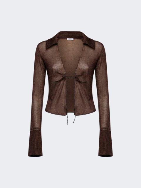 Oséree Lumiere Slim Shirt Chocolate