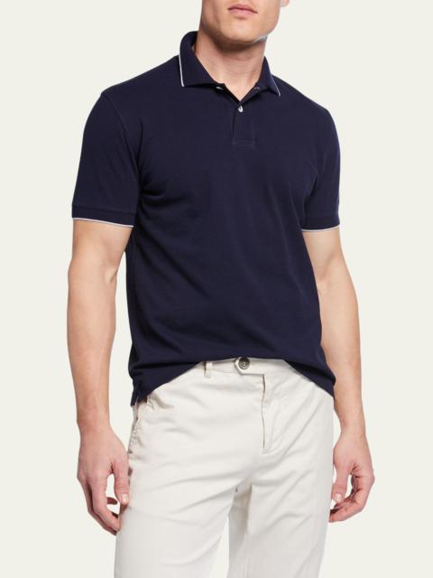 Men's Solid Pique Polo Shirt